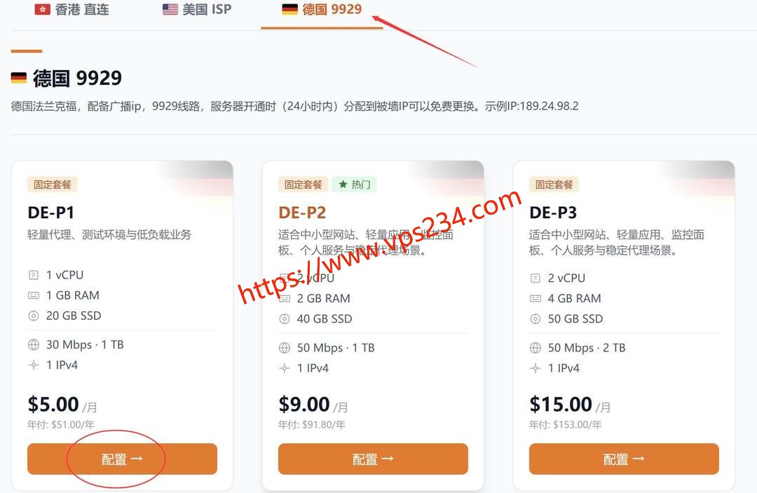 VPS.CAT德国VPS购买教程-套餐选择