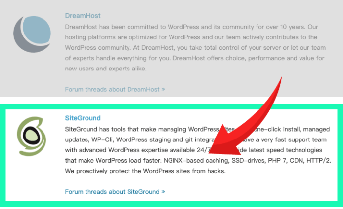 SiteGround：Wordpress.Org 推荐的虚拟主机