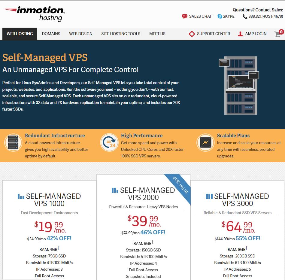 美国VPS InmotionHosting购买页面