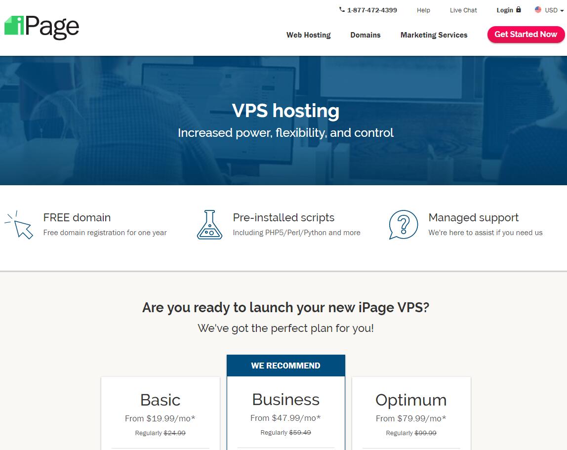 美国VPS iPage购买页面